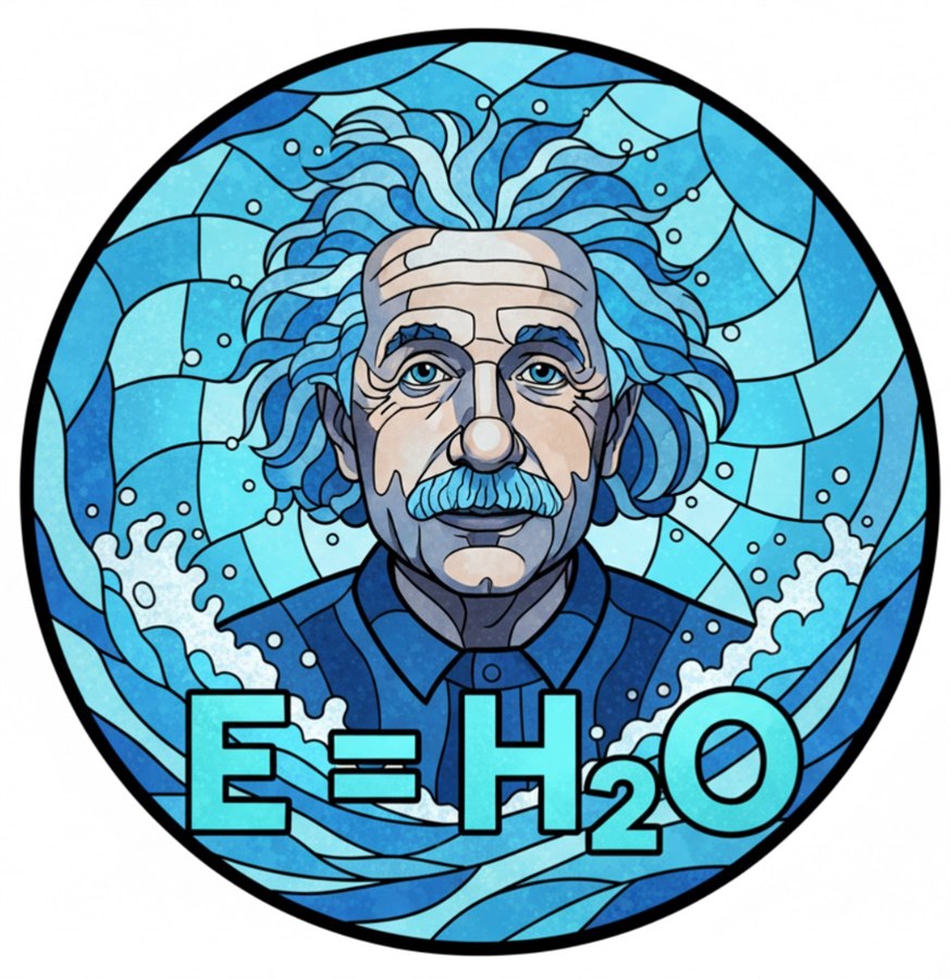 Einstein Pools E equals H2O logo